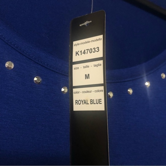 NWT Belldini Royal Blue Tunic Style Top Shirt Size Medium - Picture 8 of 11